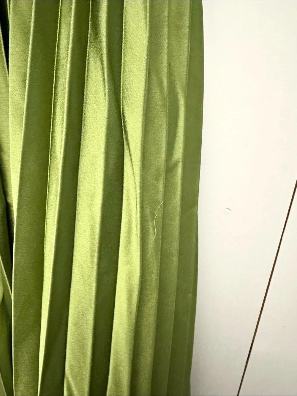 A&F Giselle Satin Pleated Cutout Maxi Dress In Green Size XL